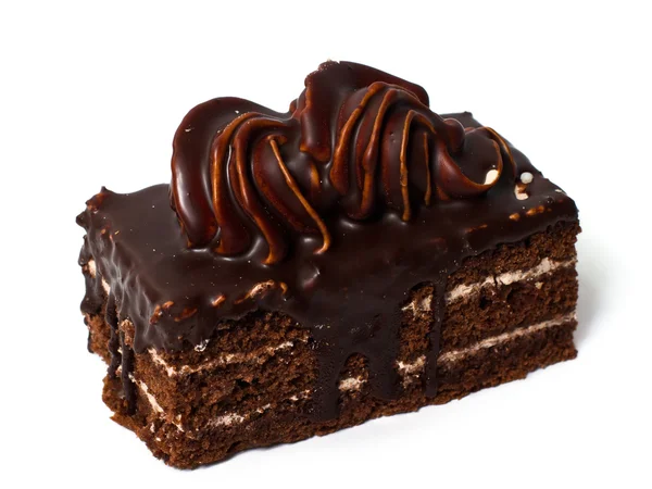 Cake with cream and chocolate. — Stock Photo, Image