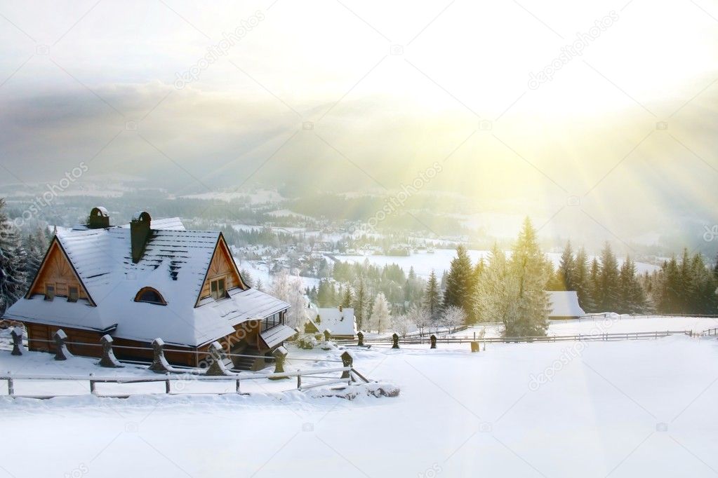 Winter house mountain