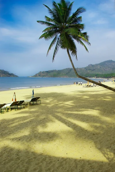 Playa tropical de Palolem, estado de Goa, India — Foto de Stock