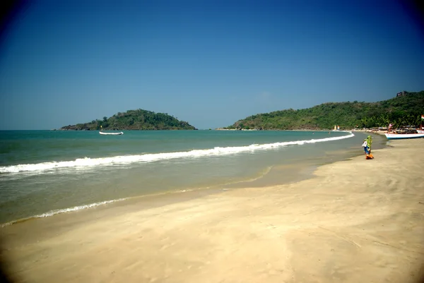 Tropical beach of Palolem, Goa state, India — Stock Photo, Image