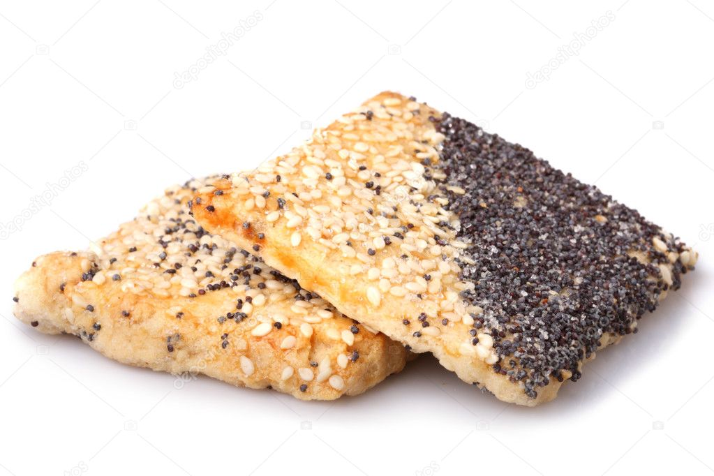 Cookies with sesame and poppyseed
