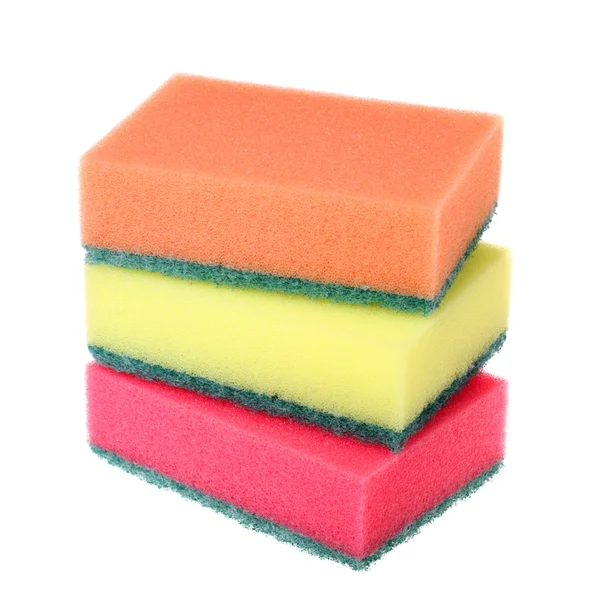 Цветные кухонные губки — стоковое фото