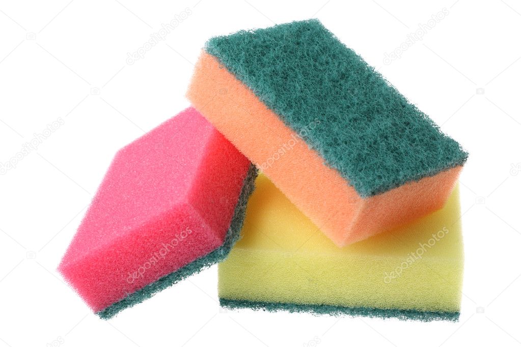 Colored kitchen sponges