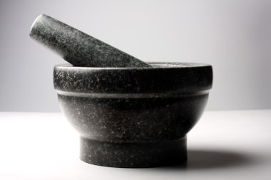 Granite mortar and pestle clipart