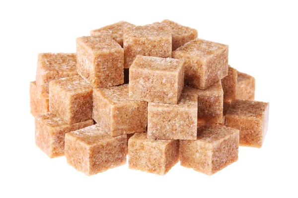 Cubos de azúcar moreno — Foto de Stock