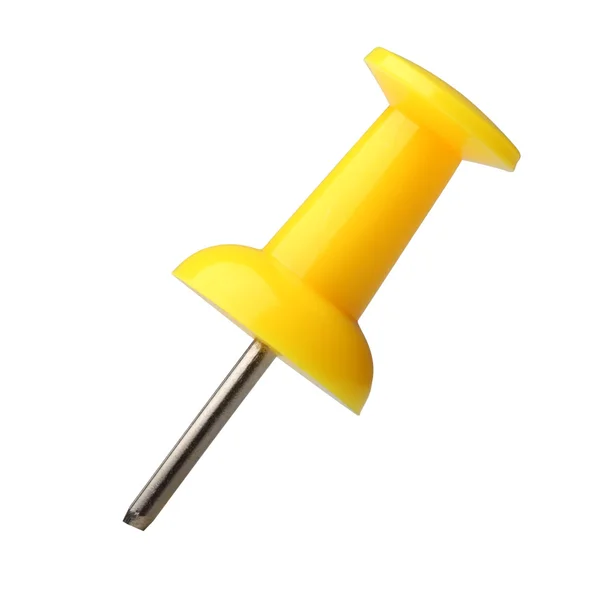 Yellow pushpin — Stock Photo, Image