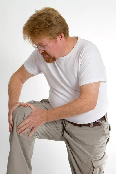 Hombre dolor de rodilla — Foto de Stock