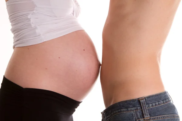 Torsos Humanos Machos Hembras Embarazadas —  Fotos de Stock