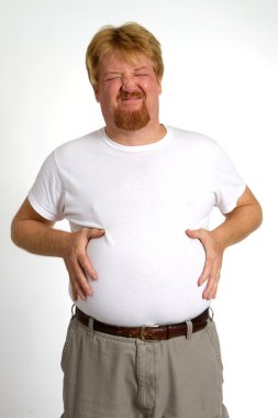 Overweight Indigestion Man clipart