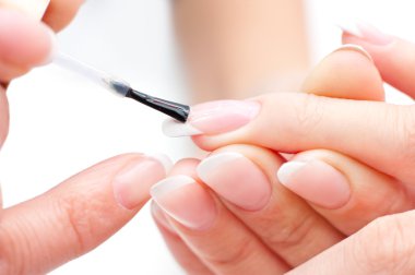 Manicure procedure, macro clipart