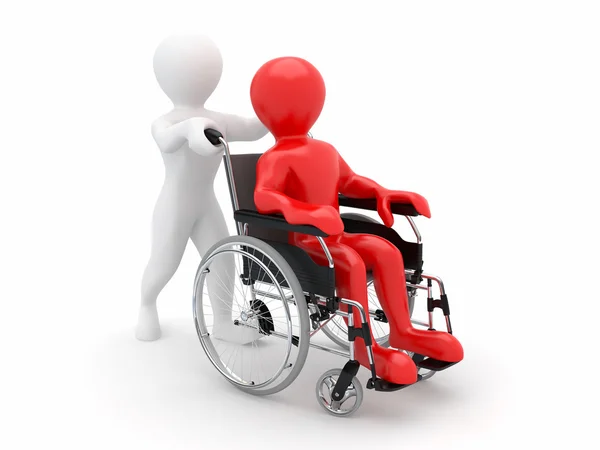 Homens em cadeira de rodas — Fotografia de Stock