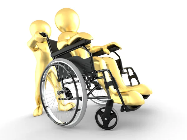 Mannen op rolstoel — Stockfoto