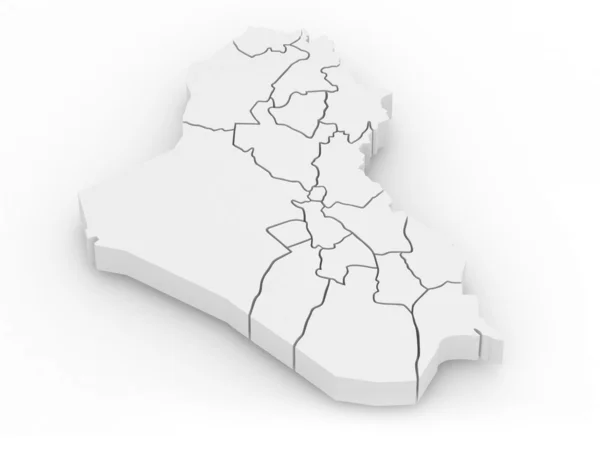 Irak a háromdimenziós térképe — Stock Fotó
