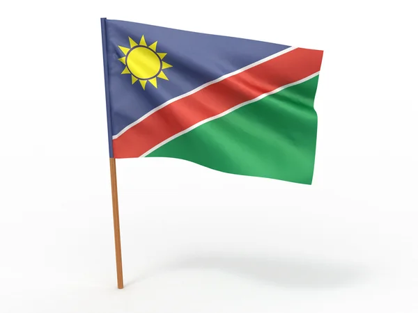 Flag fluttering in the wind. Namibia — Stock Photo, Image