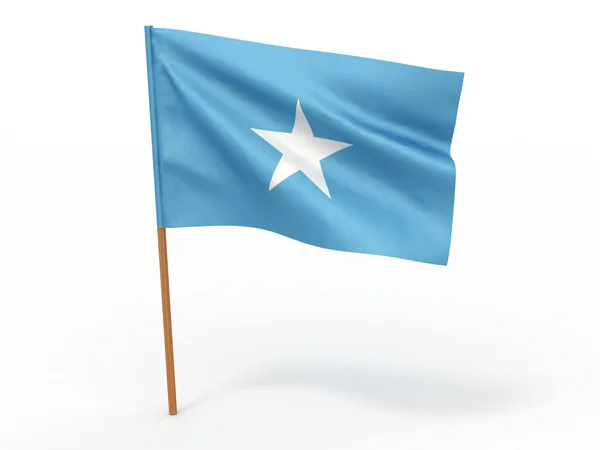 在风中飘扬的旗帜。索马里 — 图库照片