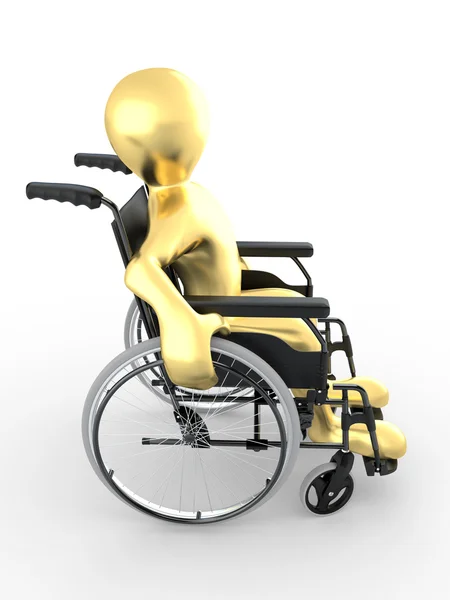 Men on wheelchair — Stock Photo, Image