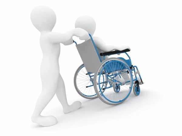 stock image Men on wheelchair