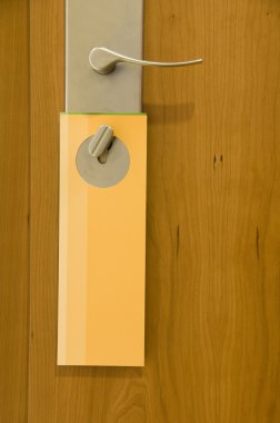 Doorplate on handle clipart