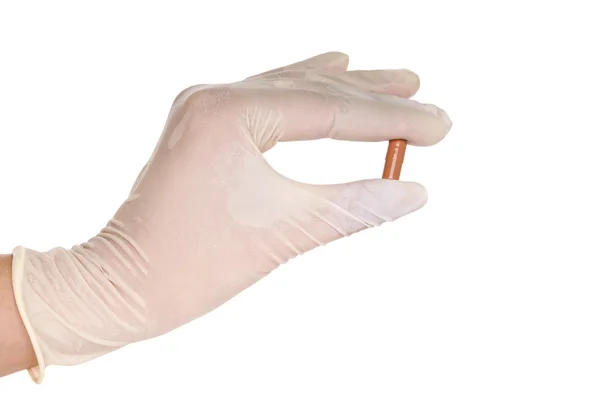 P-piller i en läkares hand — Stockfoto