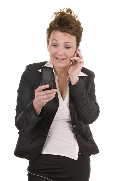 Overloaded by two mobile phones — Stock Photo, Image