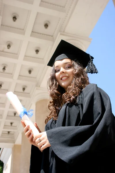 Młody Student Sukni Pobliżu Uniwersytetu — Zdjęcie stockowe
