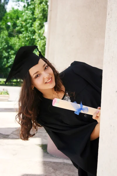 Młody Student Sukni Pobliżu Uniwersytetu — Zdjęcie stockowe