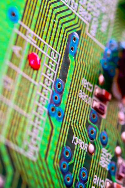 Green circuit board without components. — Stock Photo, Image