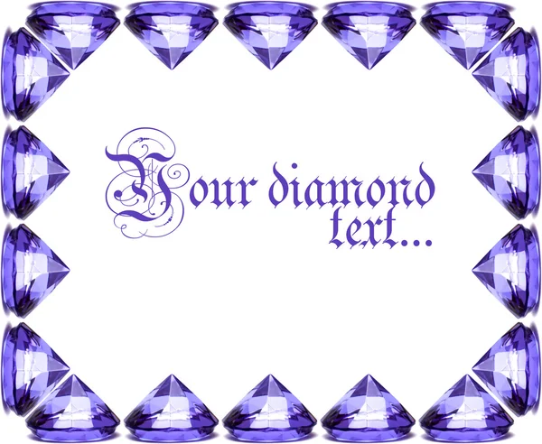 아름 다운 다이아몬드 크리스탈 흰색 절연 — 스톡 사진
