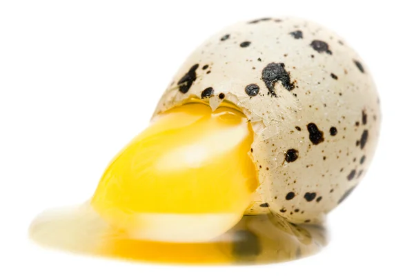 Kırık yumurta beyaz arkaplanda — Stok fotoğraf