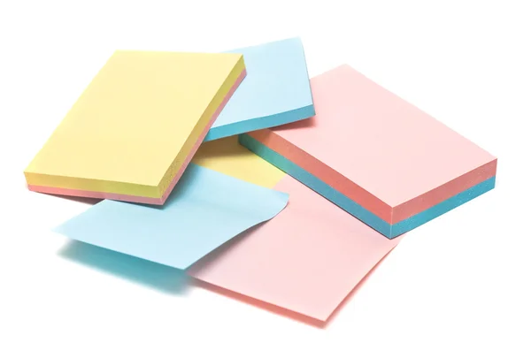 Colored pages of notebook on white — Stock Photo, Image