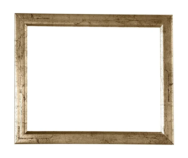 Goud antiek frame geïsoleerd op witte achtergrond — Stockfoto