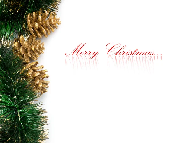 Kerstdecoratie met feestelijke garland — Stockfoto