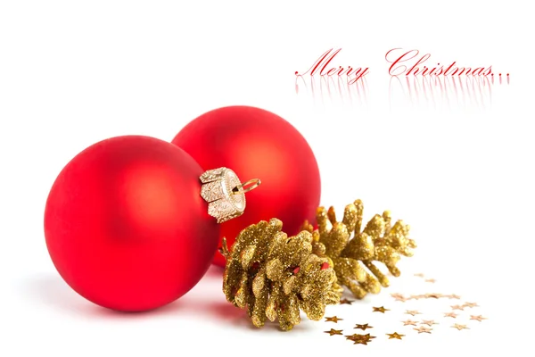 Рождественское украшение с праздничным сосновым шипом — стоковое фото