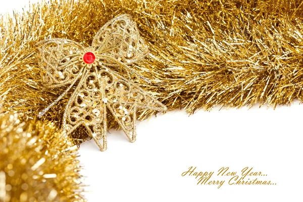 Decorazione natalizia con ghirlanda festiva — Foto Stock