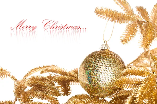 Ramo dell'albero di Natale con decorazione festiva — Foto Stock