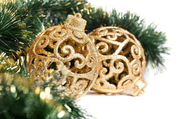 Рождественское украшение с праздничной гирляндой Стоковое Изображение