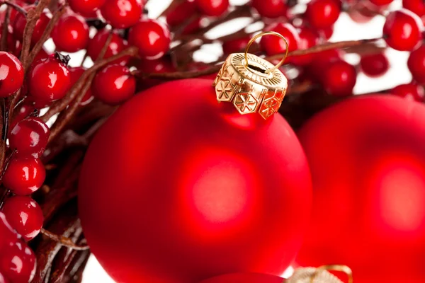 Dekorację świąteczną z Europejskiego holly — Zdjęcie stockowe