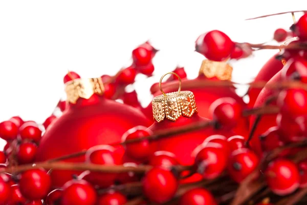 Decoração de Natal com azevinho europeu — Fotografia de Stock