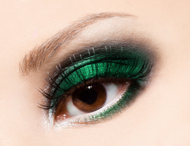 Close-up of beautiful womanish eye clipart