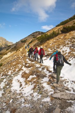 Polonya tatra'da yürüyüş