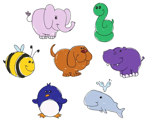Ζώο doodles — Διανυσματικό Αρχείο