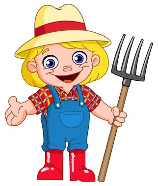 Young farmer clipart