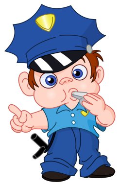 Young policeman clipart