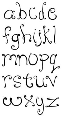 Decorative small letters clipart