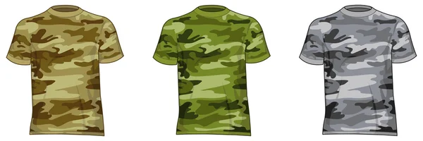 Camisas militares dos homens — Vetor de Stock