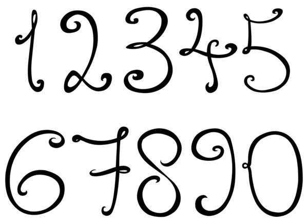 Декоративные числа — стоковый вектор