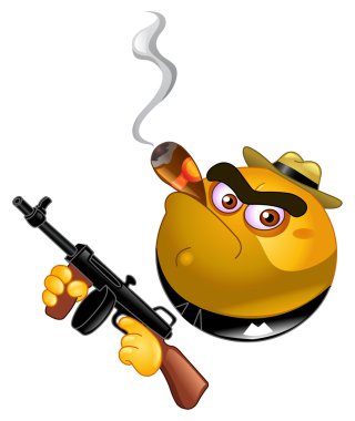 Gangster emoticon clipart