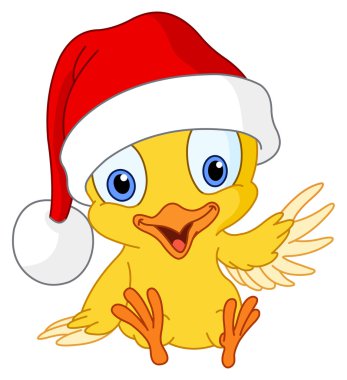 Christmas chick clipart