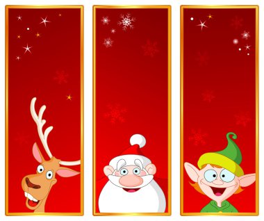 Christmas banners clipart