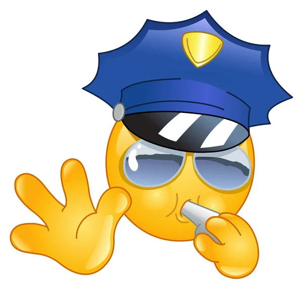 Emoticon policial — Vetor de Stock